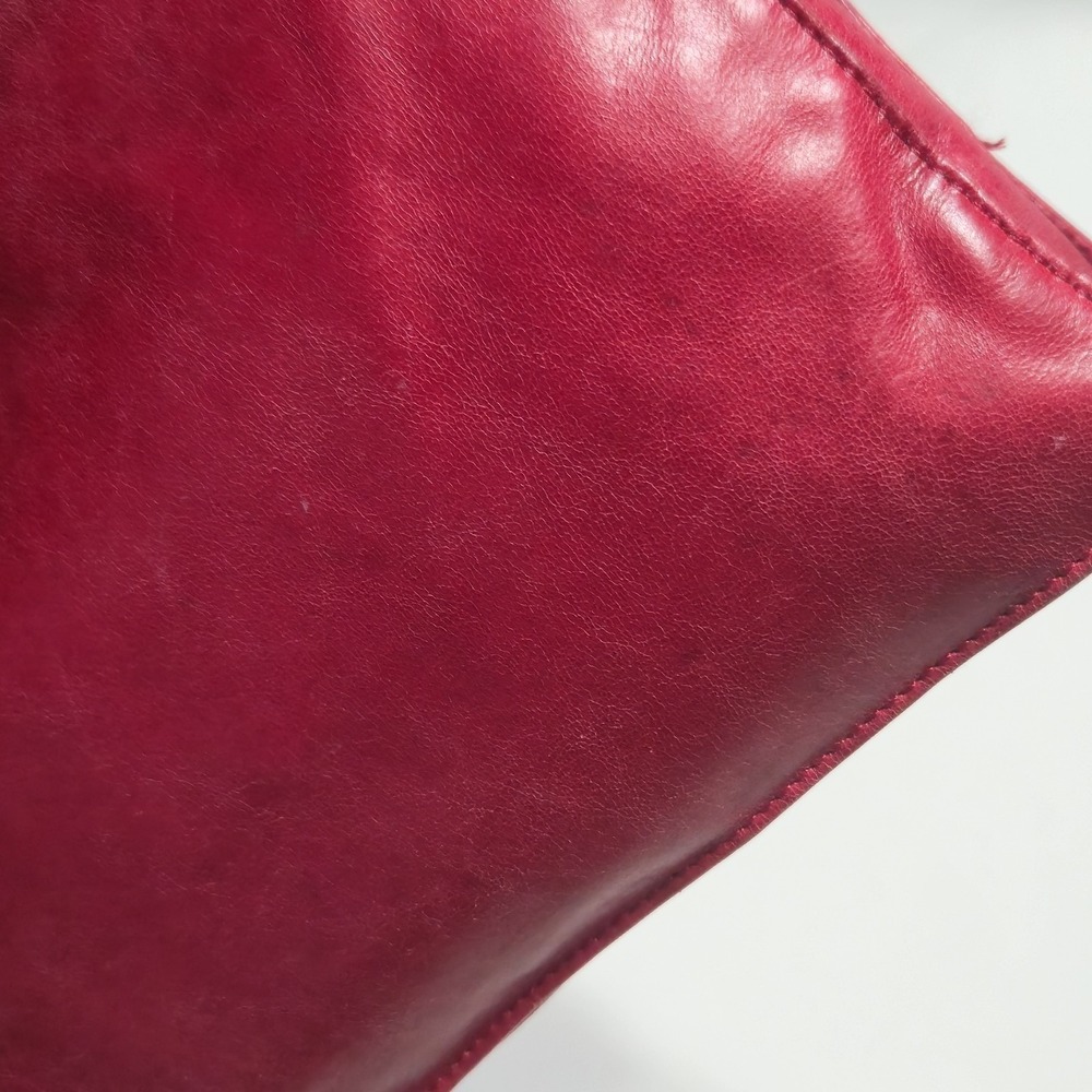 Hobo The Original Red Leather Crossbody Shoulder Bag Vintage Small Zipper Purse - Picture 4 of 14